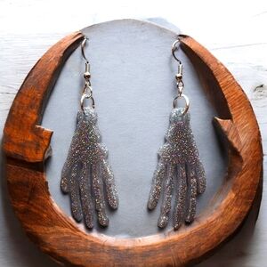 Skeleton Hands/ Handmade Resin Earrings
